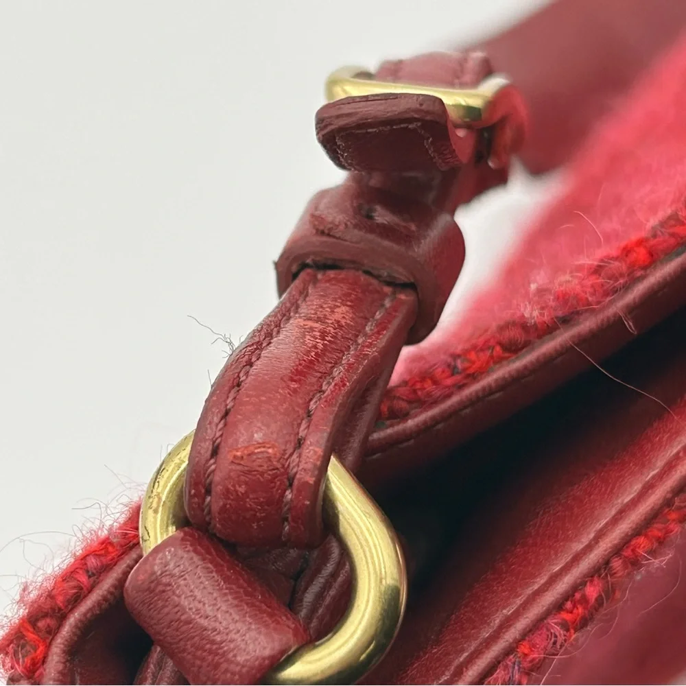 Vintage Coach Y2K Magenta Tweed Shoulder Bag - Picture 13 of 16